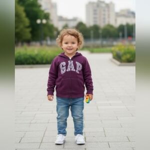 GAP Kids Unisex Maroon Hoodie